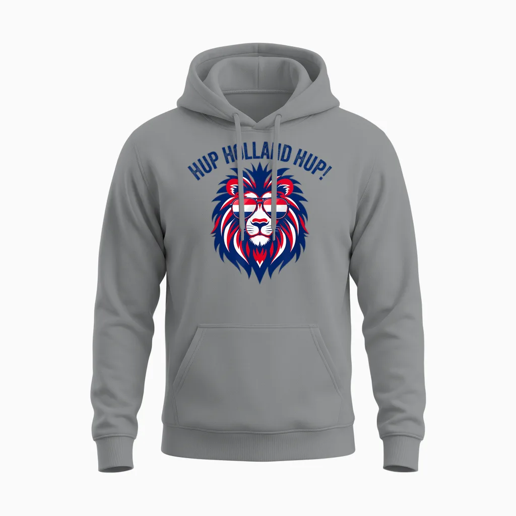 Holland Nederland Flag Dutch Lion Netherlands Pride Unisex Hoodie in Sport Grey