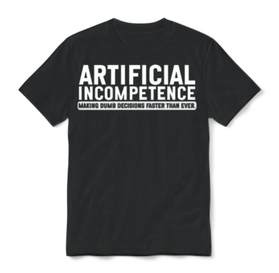 Funny Artificial Intelligence Phrase Saying Pun Unisex T-Shirt - Black