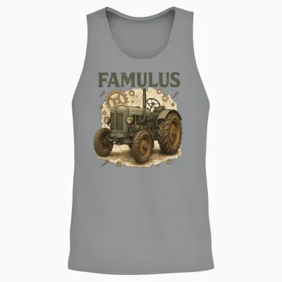 Famulus Tractor Retro Nostalgia for Farmers Gift Idea Unisex Tank Top - Sport Grey