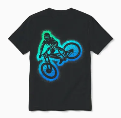 Mtb Mountain Bike Downhill Kinder Herren Jungen Mountainbike Unisex T-Shirt - Black