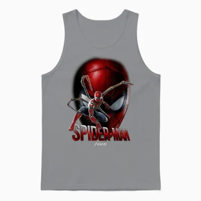Marvel Infinity War Spider-Man Game Face T-Shirt, Black Unisex Tank Top - Sport Grey