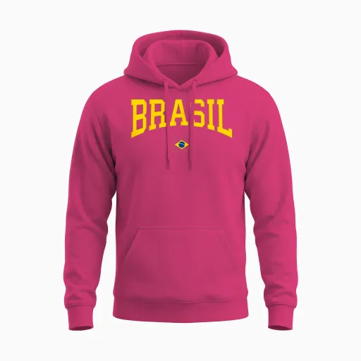 Brazil T Shirt for Women Men Kids Brazil Flag Green Unisex Hoodie - Heliconia