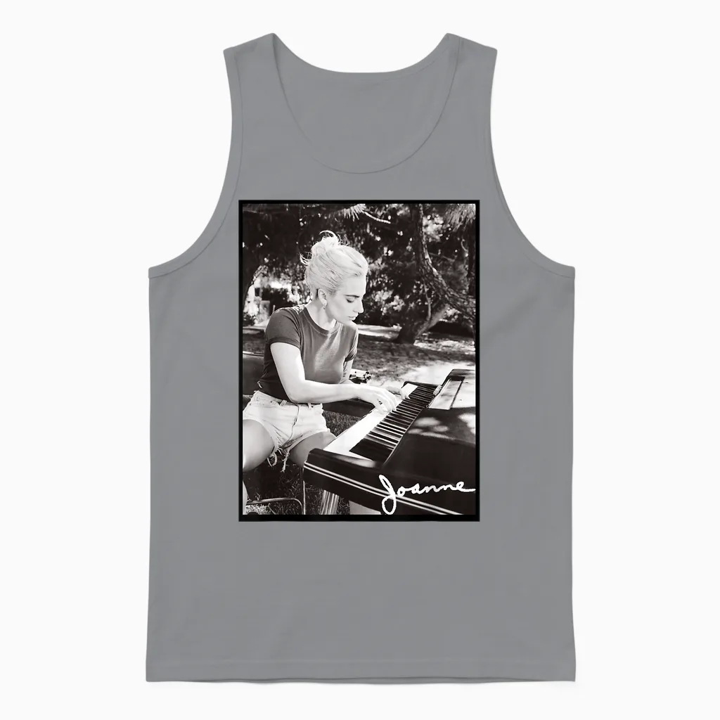 Lady Gaga Joanne Klavierfoto Unisex Tank Top in Sport Grey