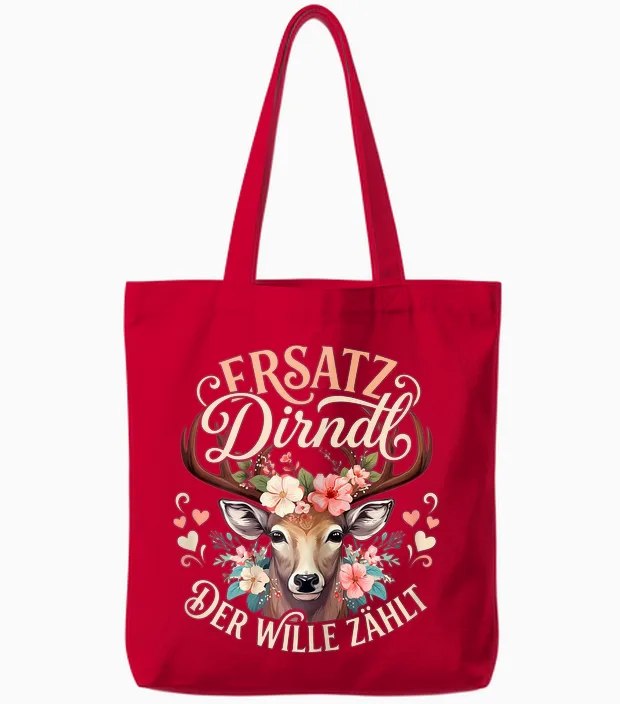 Passend Für Oktoberfest T-Shirt Damen Trachtenshirt Dirndl Tote Bags in Red