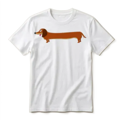Sausage Dog - Long Dog Unisex T-Shirt - White