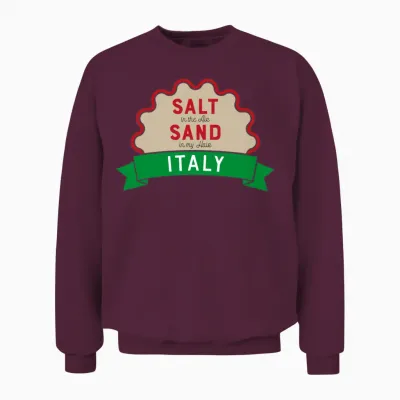 Italy Unisex Sweatshirt - Maroon