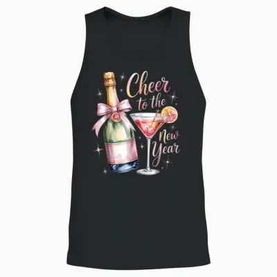 Cheers to the New Year 2026 Champagne New Years Eve Party Unisex Tank Top - Black