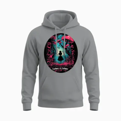 Alice in Wonderland T-Shirt, Black, S Unisex Hoodie - Sport Grey