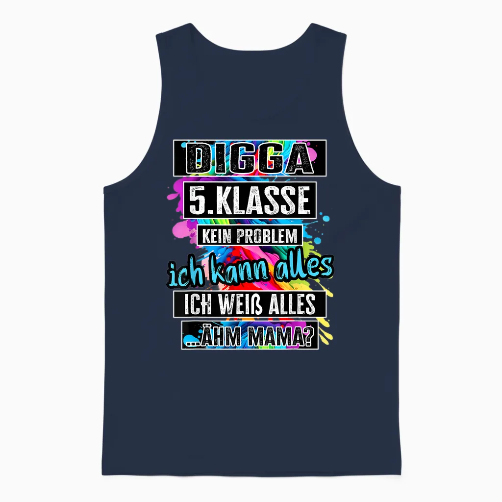 5. Klasse Schulwechsel Tschüss Grundschule Abschluss Unisex Tank Top in Navy