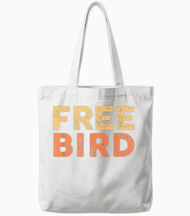 Lyriclyfe Popsocket Free Bird by Ronnie Van Zant & a Collins Tote Bags in White