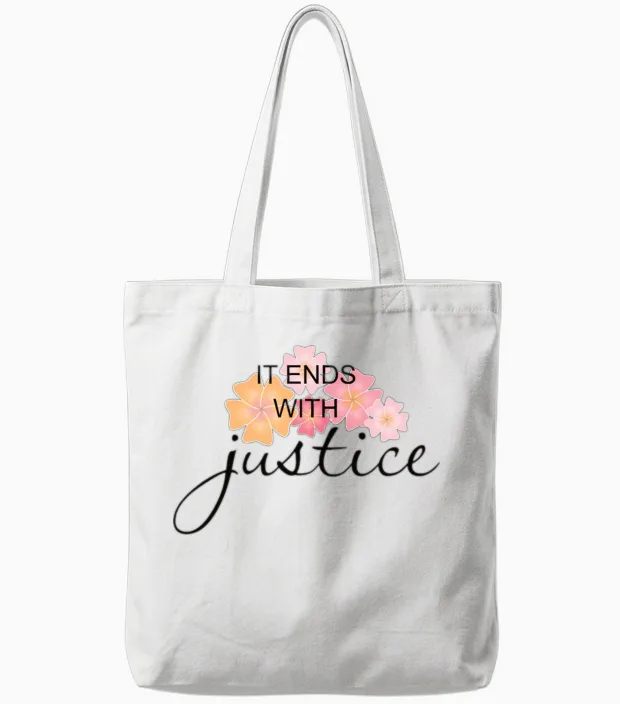 It Ends with Justice Team Baldoni Tote Bags in White