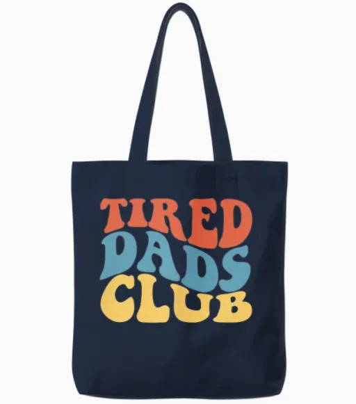 Dad Tired Dads Club Cute Dad Cars Race Track Father's Dad Tote Bags - Navy