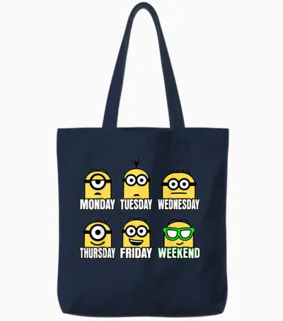 Despicable Me Minions Throughout the Week Tote Bags - Navy
