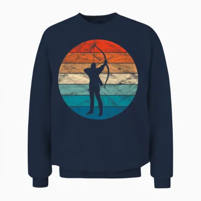 Vintage Retro Archery Unisex Sweatshirt - Navy