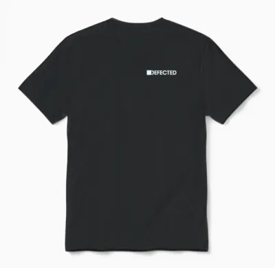 Defected Light Logo Printed on T-Shirt Pocket Unisex T-Shirt - Black