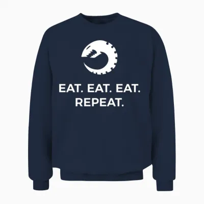 Tyranid Eat Eat Eat Repeat Unisex Sweatshirt - Navy