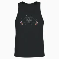 Heart Hands Taylor First Name Girl Vintage 70's 80's Unisex Tank Top in Black - 2