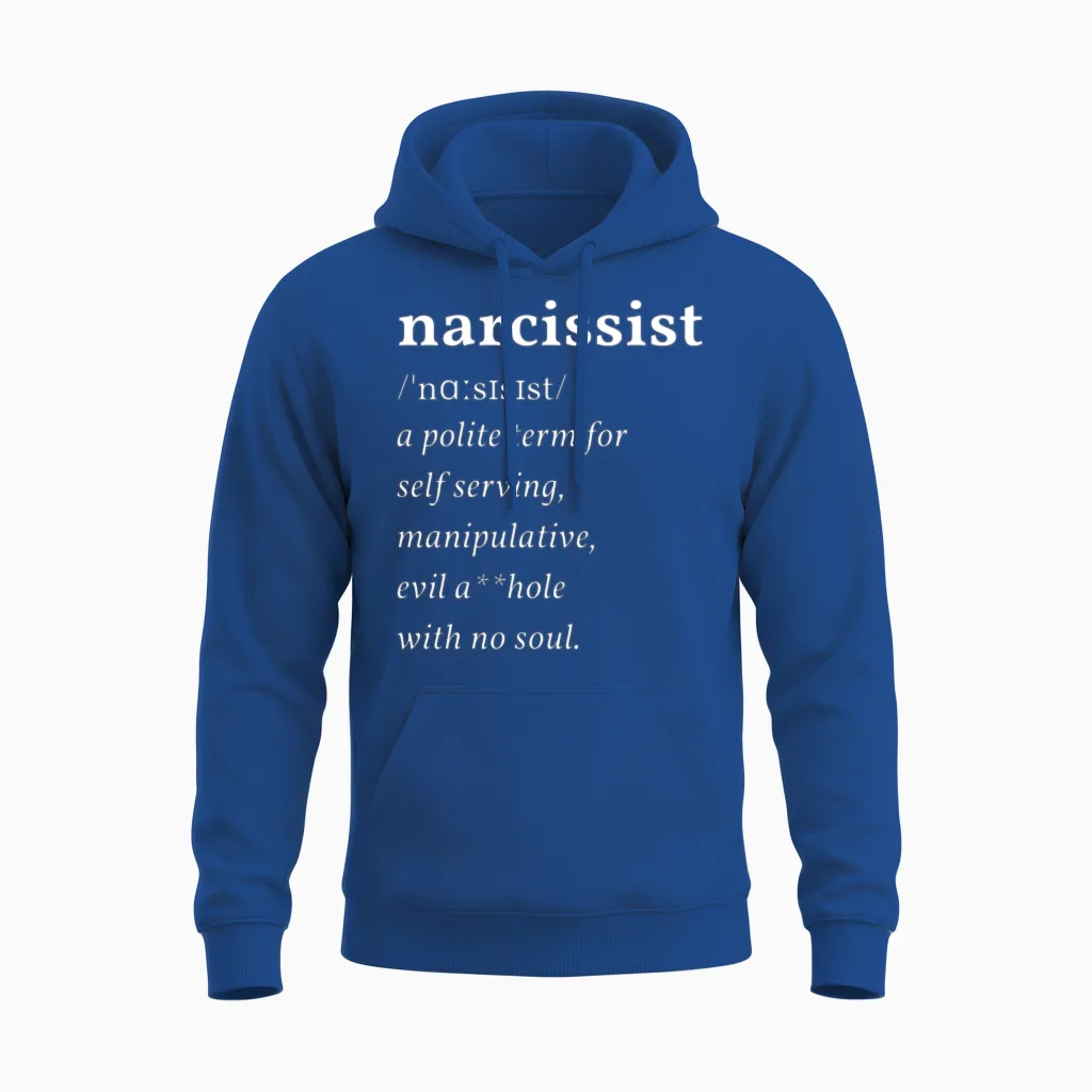 Narcissist Definition Unisex Hoodie in Royal