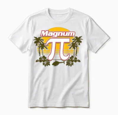 Magnum Pi Funny Unisex T-Shirt - White