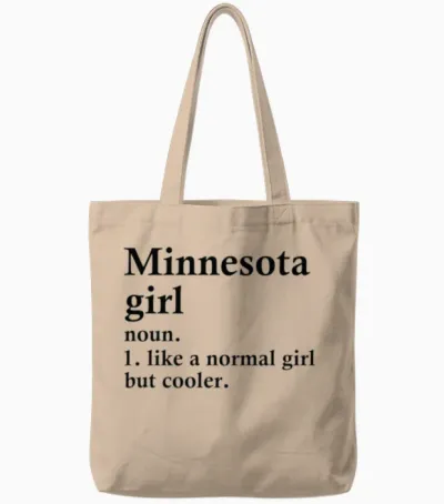 Minnesota Girl Funny Minnesotan Family Tote Bags - Natural