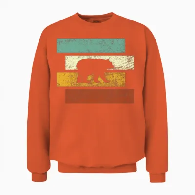 Bear Retro Unisex Sweatshirt - Orange