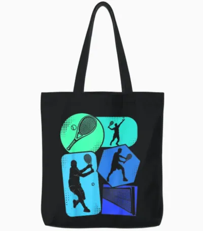 Tennis Tennisspieler Jungen Kinder Herren Tote Bags - Black