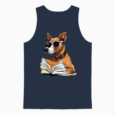 Dog Learning Unisex Tank Top - Navy
