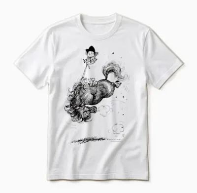 Thelwell Horse Rodeo Unisex T-Shirt - White
