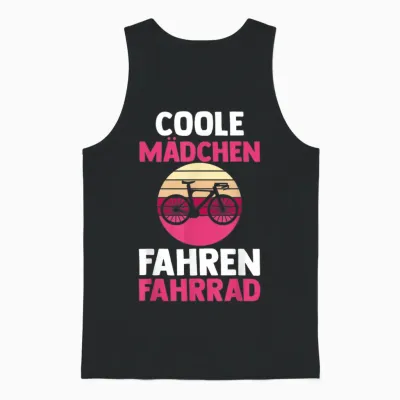 Fahrradfahrer Coole Mädchen Fahren Fahrrad Unisex Tank Top - Black