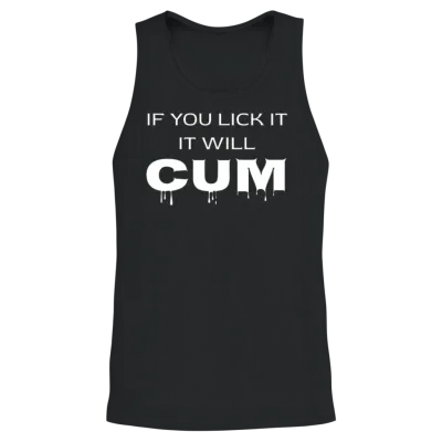 Bold Graffiti Style Quote Print Unisex Tank Top - Black
