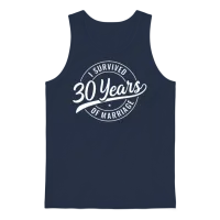 30 Years Marriage, Funny 30th Wedding Anniversary Unisex Tank Top - Navy – 1