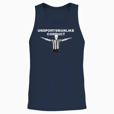 Unsportsmanlike Conduct Unisex Tank Top - Navy