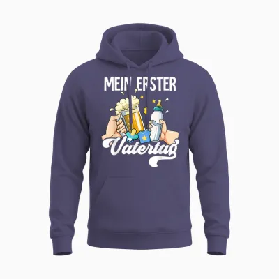 Mein Erster Vatertag Unisex Hoodie - Heather Sport Dark Navy