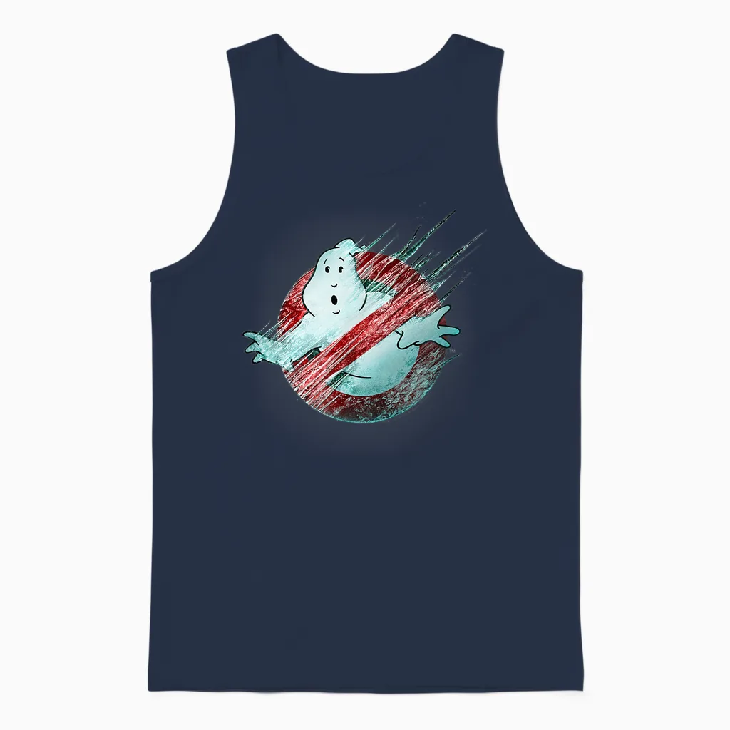 Ghostbusters: Frozen Empire Gefroren No Ghost Logo Unisex Tank Top in Navy
