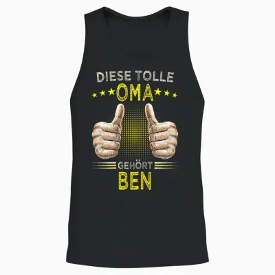 Diese Tolle Oma Gehört Ben Omi Personalisiert Unisex Tank Top - Black