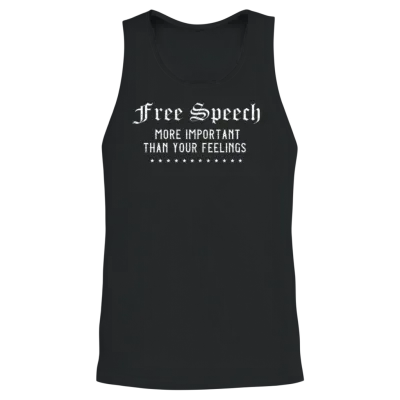 Free Speech Freedom First 1st Amendment Censorship Unisex Tank Top - Black