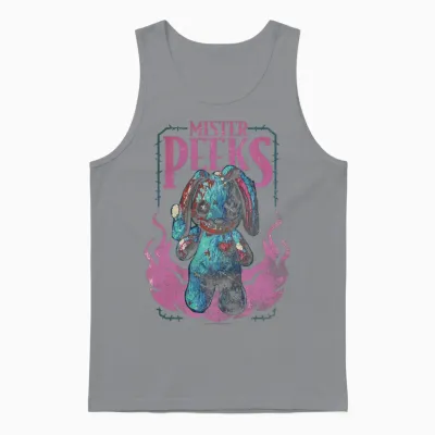 Call of Duty Mister Peeks Zombie Bunny Flames Video Game Unisex Tank Top - Sport Grey