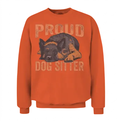 Proud Dog Sitter Job Puppy Dog Sitting Dogs Unisex Sweatshirt - Orange