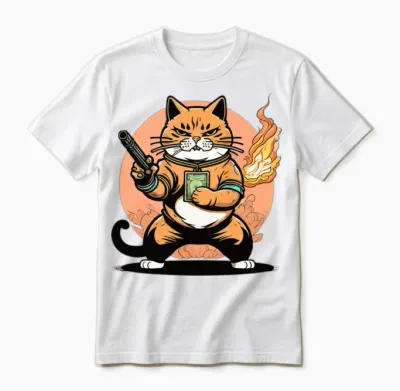 Cat Funny Animals Unisex T-Shirt - White
