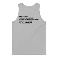 Funny Use Condom Unisex Tank Top - Ash – 1
