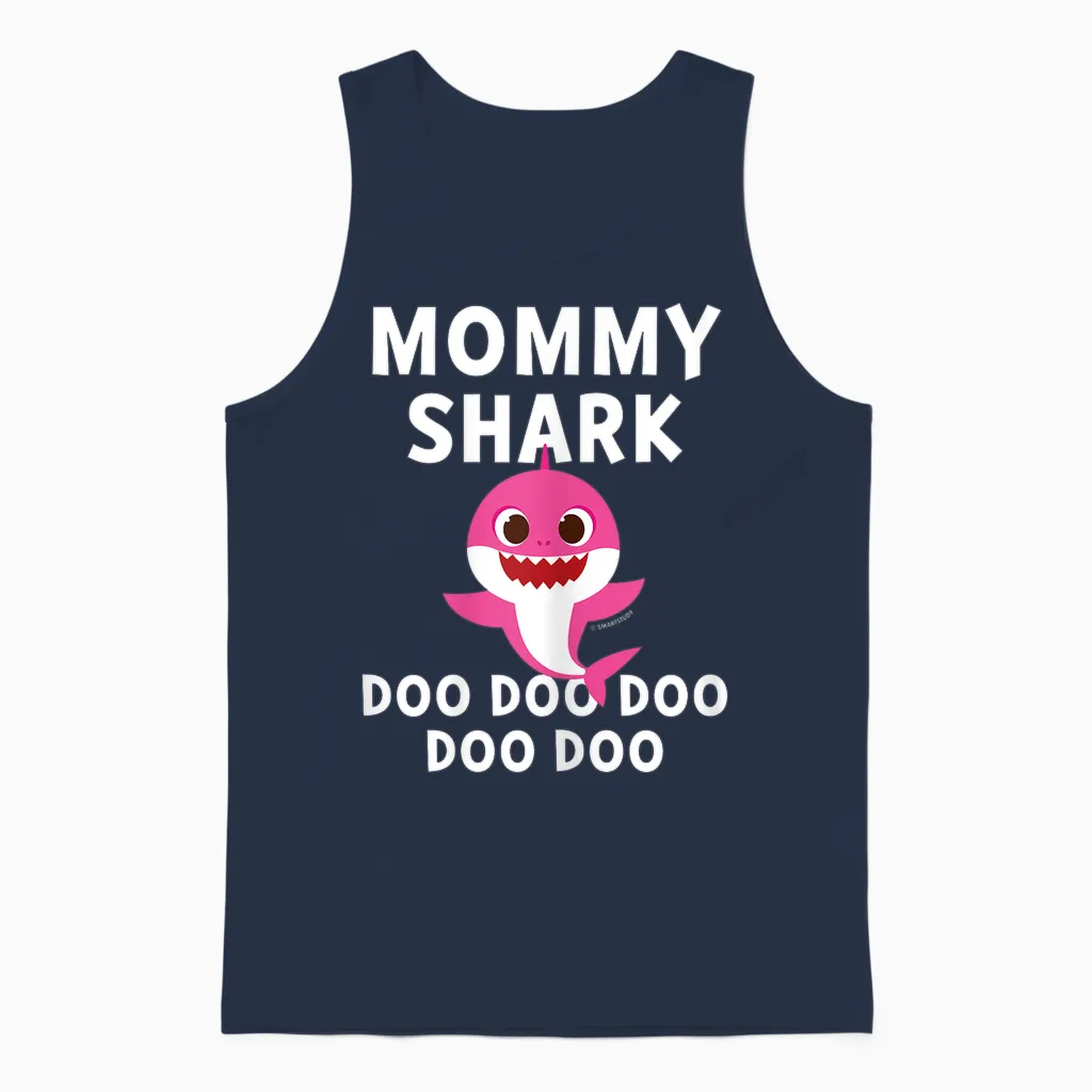 Pinkfong Mommy Shark Official Unisex Tank Top in Navy