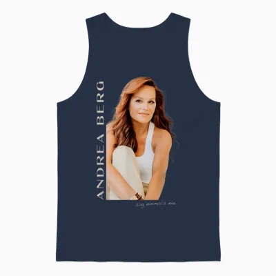 Sag Niemals Nie T-Shirt, Black Unisex Tank Top - Navy
