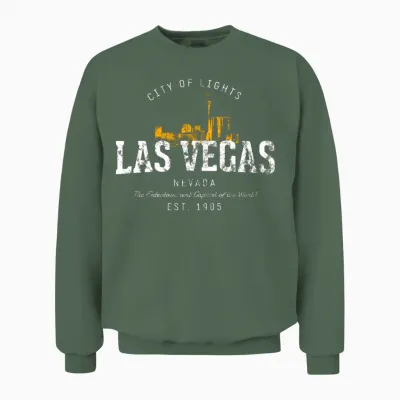 Style Las Vegas Unisex Sweatshirt - Military Green
