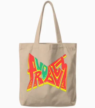 No Problem Graffiti Tote Bags - Natural