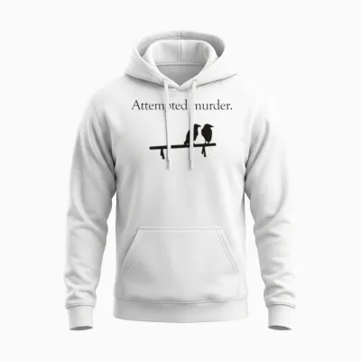Attempted Murder Unisex Hoodie - White