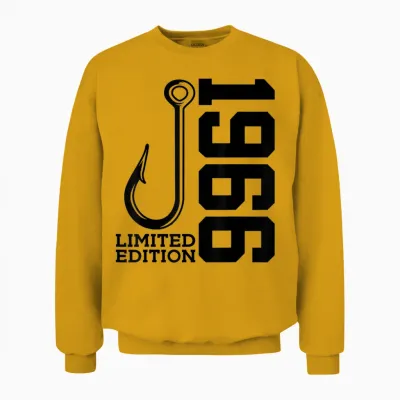 Angler 60. Geburtstag Angeln Limited Edition 1966 Unisex Sweatshirt - Gold
