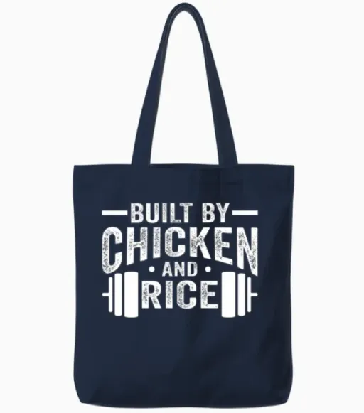 Build by Chicken and Rice Bird Lovers Tote Bags in Navy
