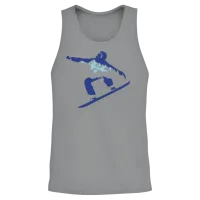 Snowboarding, Snowboarder and Mountains Unisex Tank Top - Sport Grey – 2
