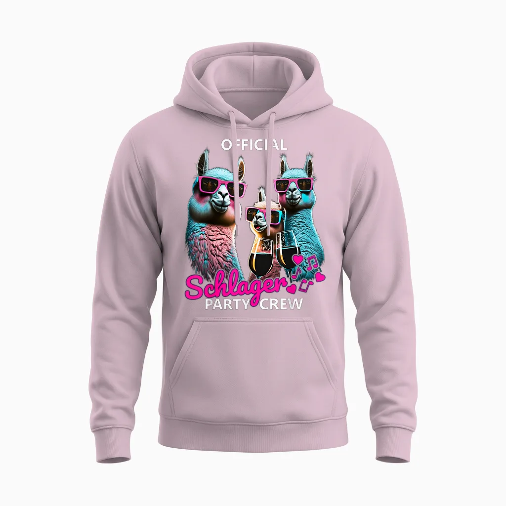 Party Hase Outfits Für Party Und Kneipentour Official Schlager Party Crew Unisex Hoodie in Light Pink