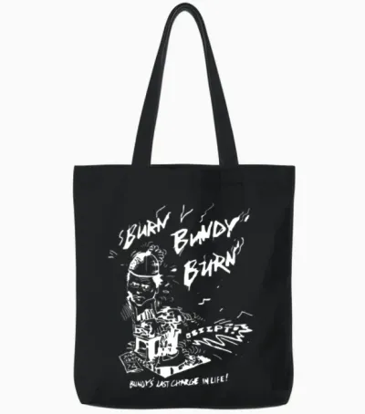 Burn Bundy Burn Execution Day Ted Tote Bags - Black
